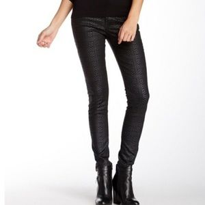 Big Star Black Geo-Embossed Skinny Jeans